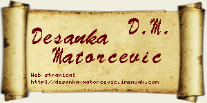 Desanka Matorčević vizit kartica
